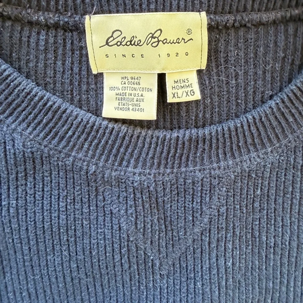 Eddie Bauer Navy Crewneck Sweater - Picture 2 of 2